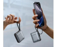 Vention Powerbank 10000mAh 35W PD z wbudowanym kablem USB-C szary - 1543386 - zdjęcie 3